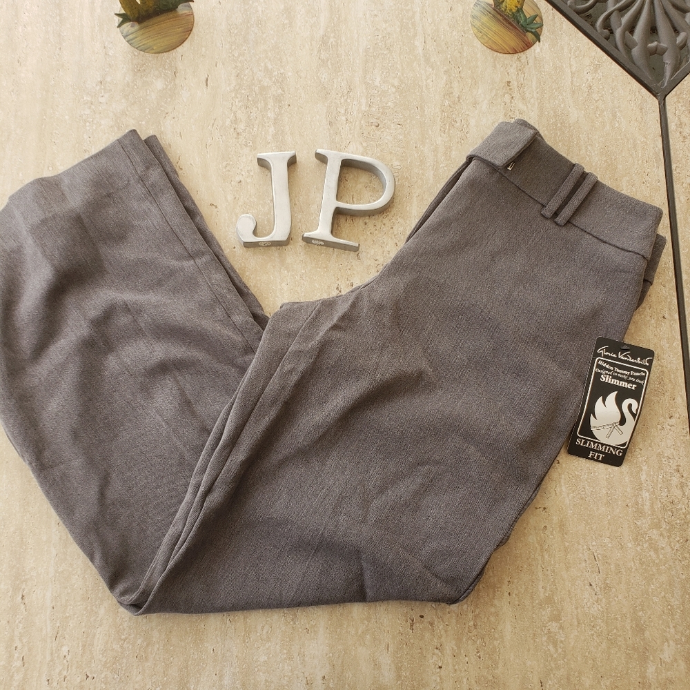Gloria Vanderbilt Tummy slimming gray slacks
